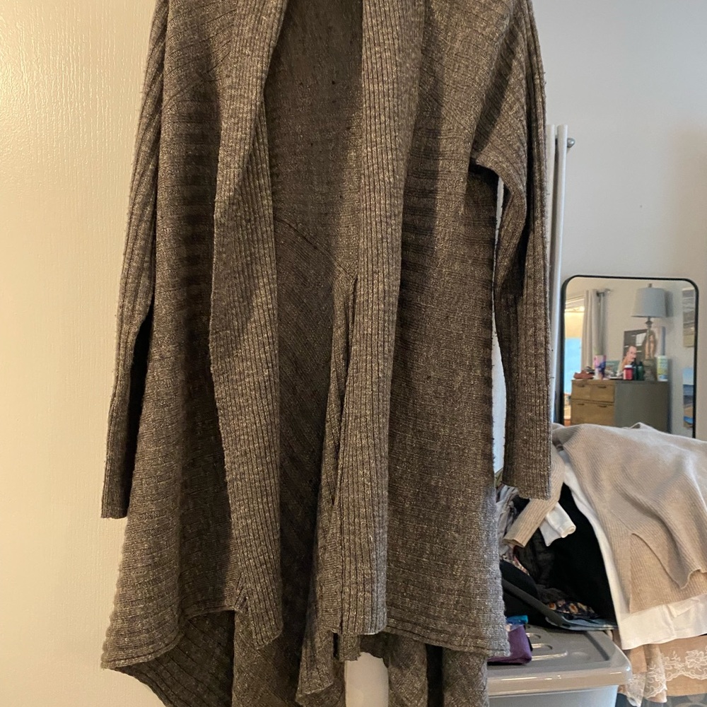 Eileen Fisher Shark Bite Hem Cardigan